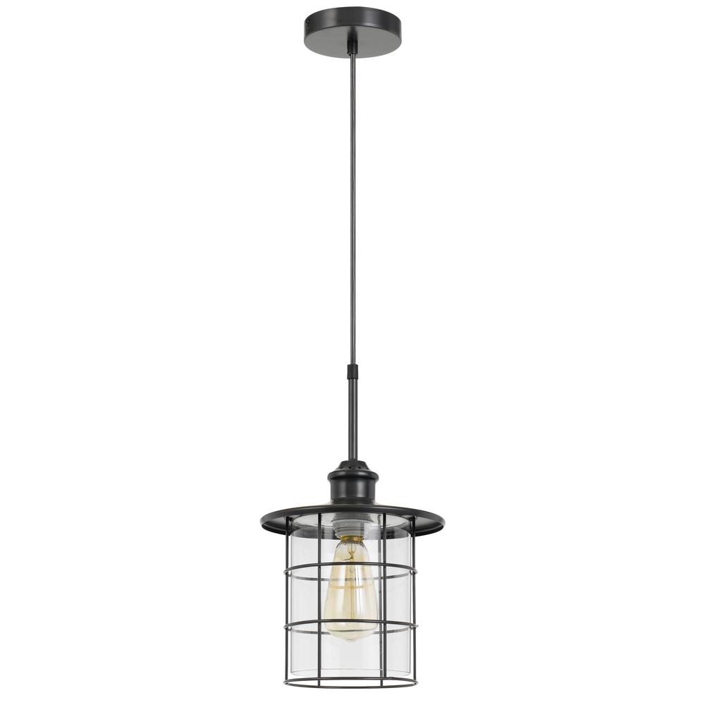 60W Silverton Metal/Glass Pendant Fixture (Edison Bulbs Not Included), Dark Bronze By Cal Lighting | Pendant Lamps | Moidshstore - 3
