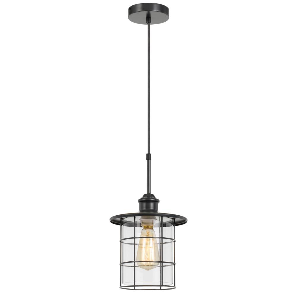 60W Silverton Metal/Glass Pendant Fixture (Edison Bulbs Not Included), Dark Bronze By Cal Lighting | Pendant Lamps | Moidshstore - 2