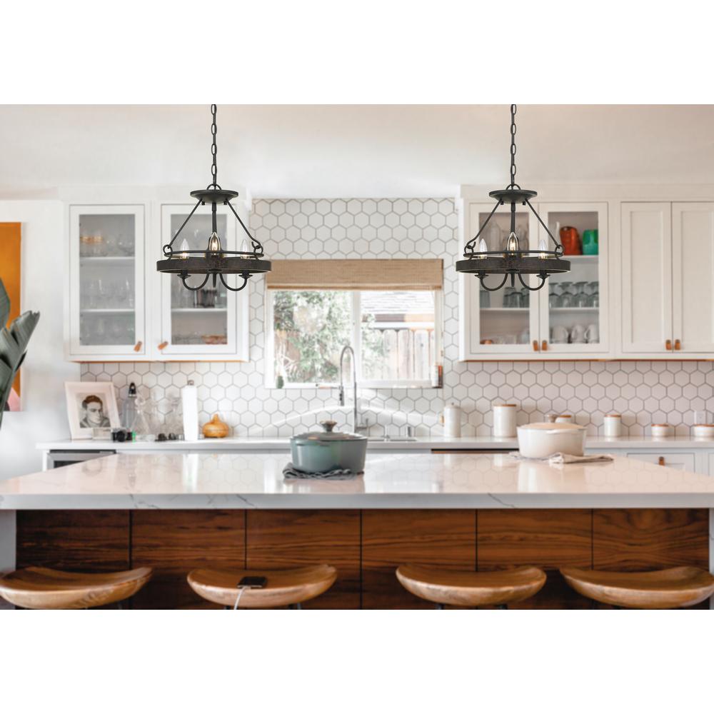 60W X 3 Helena Metal 2 In 1 Pendant/Semi Flush Mount Fixture By Cal Lighting | Pendant Lamps | Moidshstore - 4