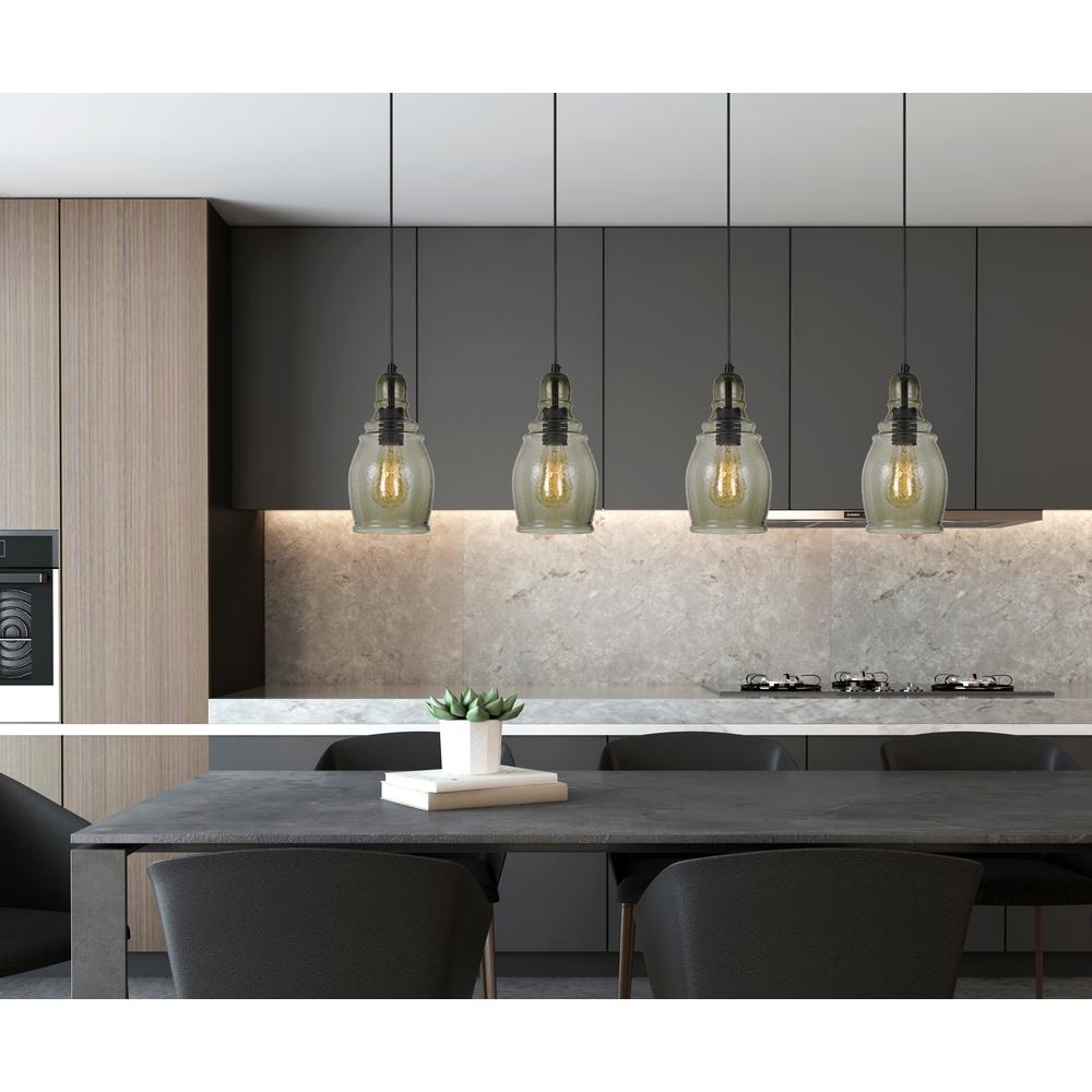 60W Accera Rippled Glass Pendant (Edison Bulb Not Included) By Cal Lighting | Pendant Lamps | Moidshstore - 3