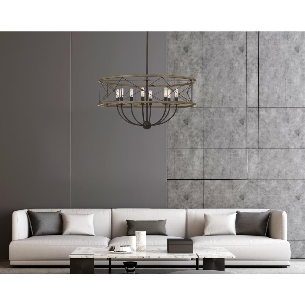 40W X 8 Modica Metal Pendant Fixture (Edison Bulbs Not Included) By Cal Lighting | Pendant Lamps | Moidshstore - 3