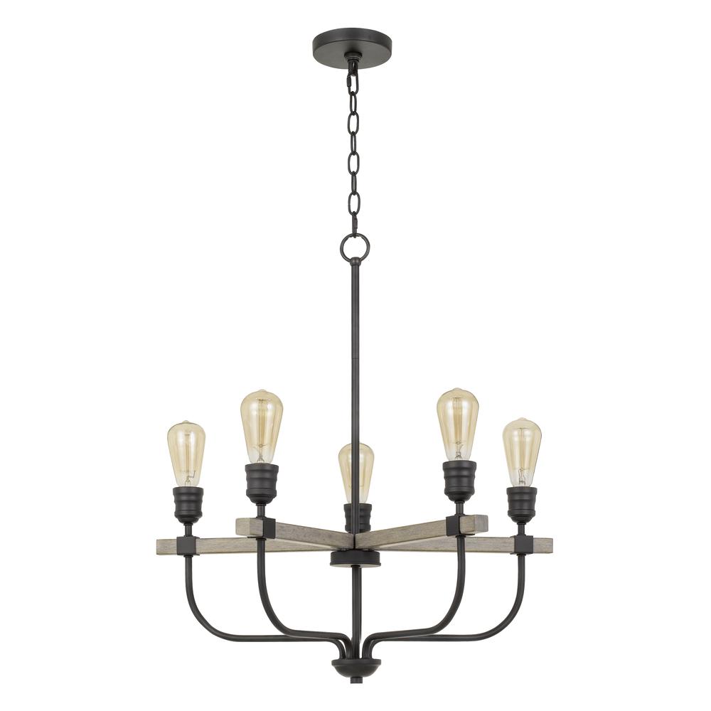 60W X 5 Sion Metal Chandelier By Cal Lighting | Chandeliers | Moidshstore - 3