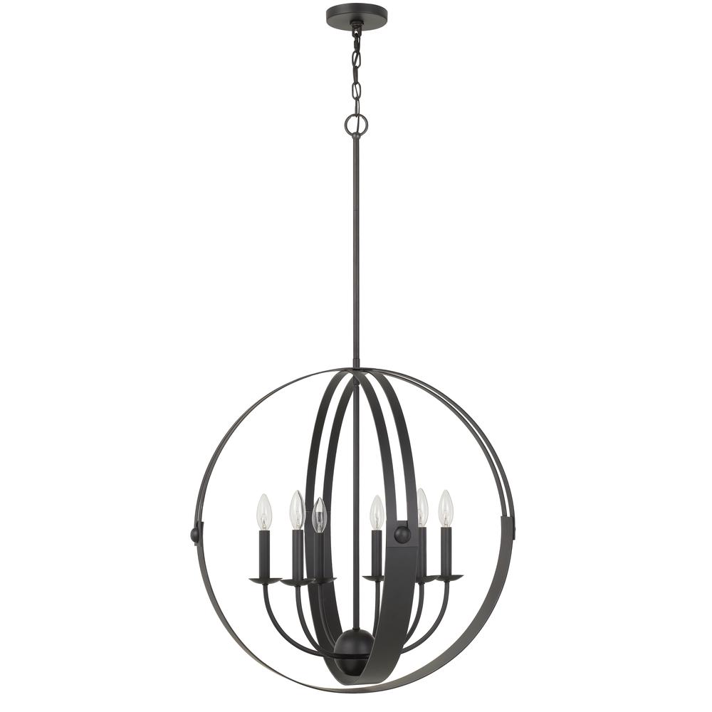 60W X 6 Valais Metal Chandelier By Cal Lighting | Chandeliers | Moidshstore - 3
