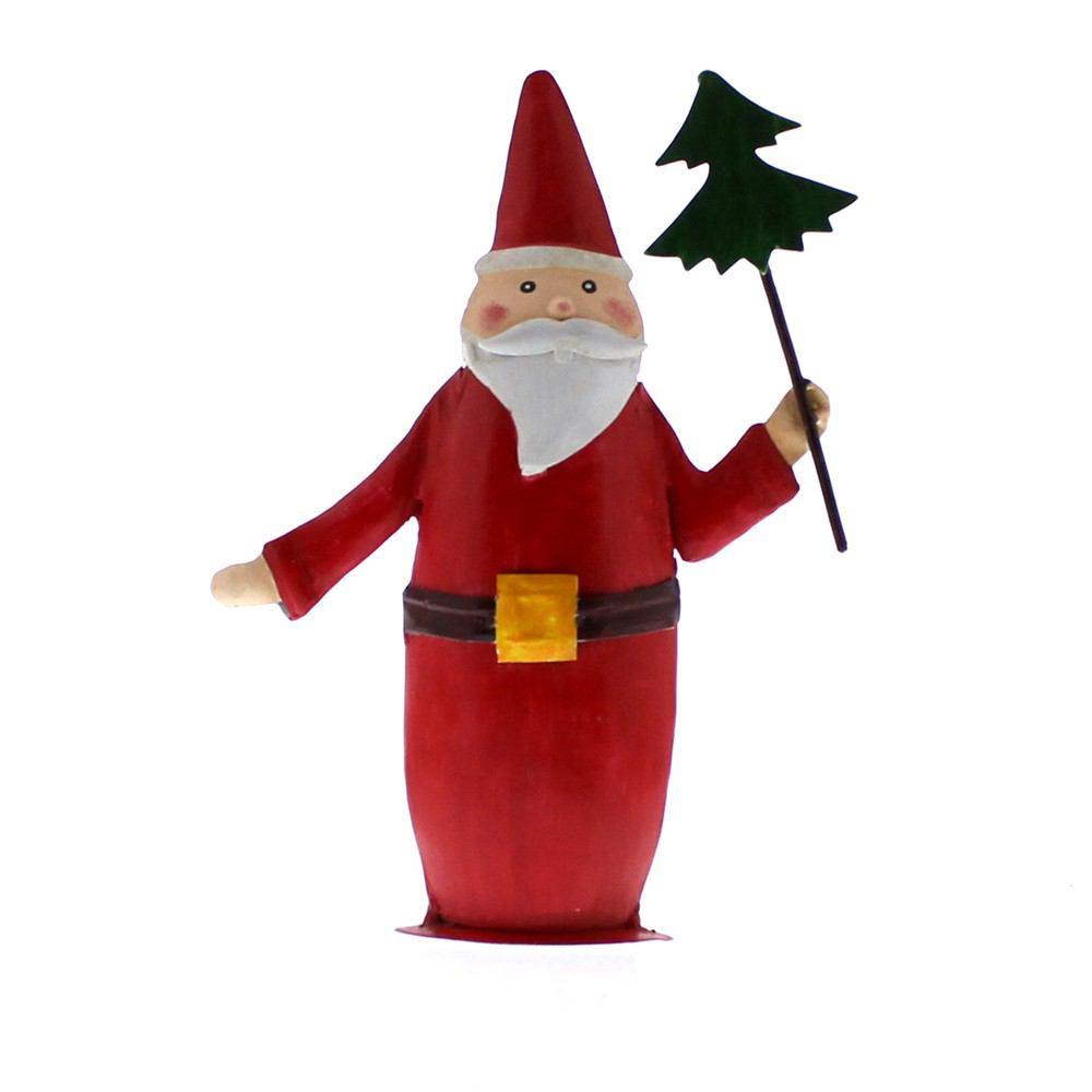 HomArt Painted Metal Santa Trio - Set of 3 - 23080-0-5