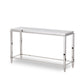 Modrest Agar Modern Glass & Stainless Steel Console Table | Modishstore | Console Tables-2