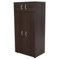 Espresso Finish Wood Wardrobe With Four Doors By Homeroots | Armoires & Wardrobes | Modishstore - 3