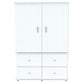 White Finish Wood Four Drawer Armoire Dresser By Homeroots | Armoires & Wardrobes | Modishstore - 3