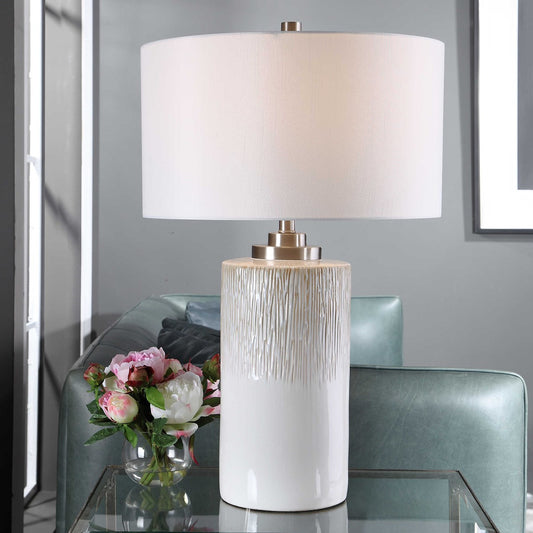 Uttermost Georgios Cylinder Table Lamp | Modishstore | Table Lamps