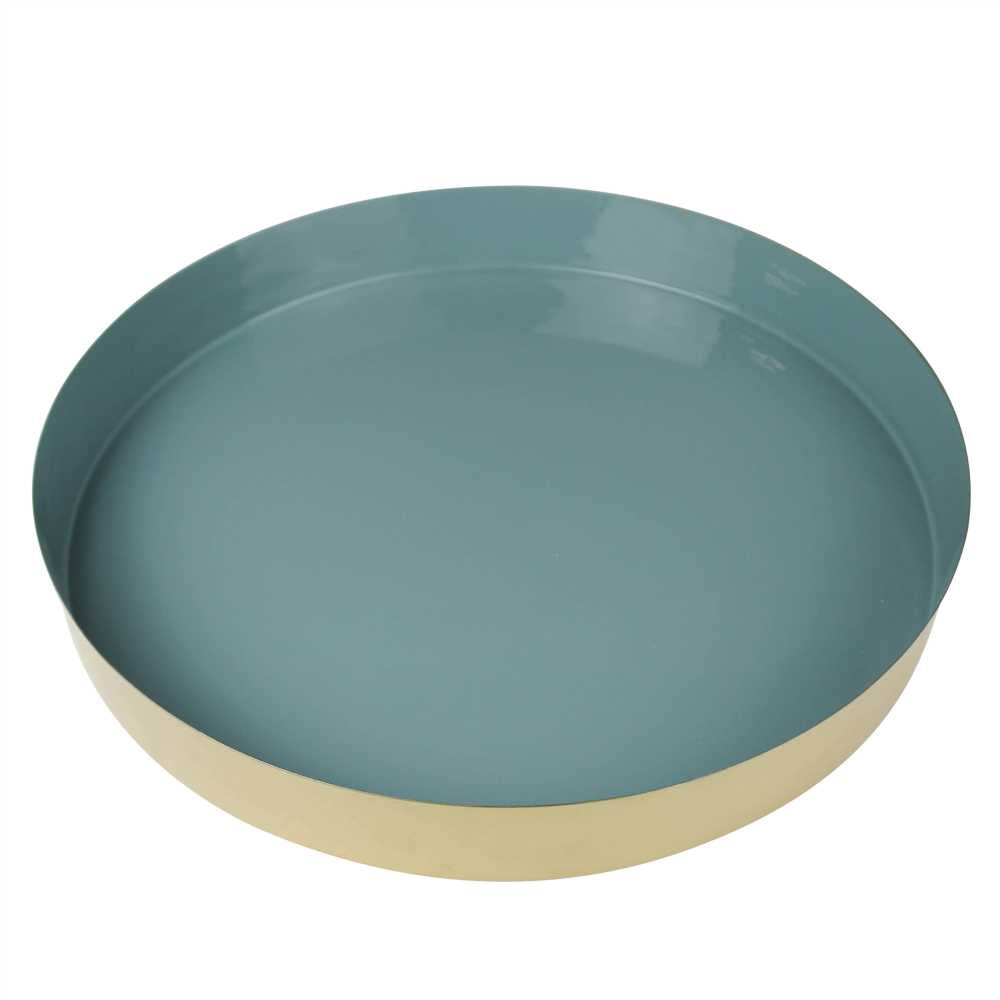 Enamel Trays, Set of 3, Blue-4