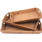 Brown Country Cottage Wooden - Serving Tray 3Pcs By Homeroots | Trays | Modishstore