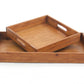 Brown Country Cottage Wooden Serving Tray 2Pc By Homeroots | Trays | Modishstore