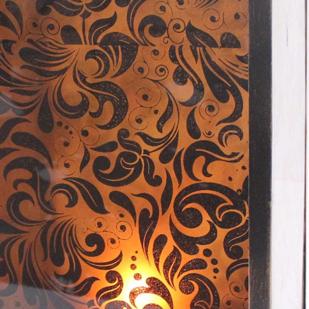 Brown Vintage Letter Pattern - Candle Holder By Homeroots | Candle Holders | Modishstore - 10