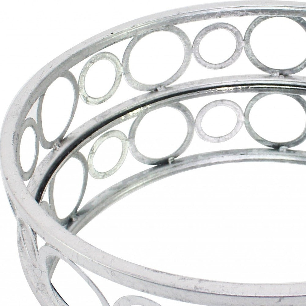 Silver Classic Mirror Tray By Homeroots | Trays | Modishstore - 5