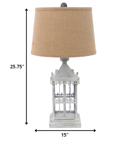 Gray Country Cottage Castle - Table Lamp By Homeroots | Table Lamps | Modishstore - 5