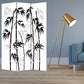 Multi Color Wood Canvas Bamboo Leaf Screen By Homeroots | Room Dividers | Modishstore - 2