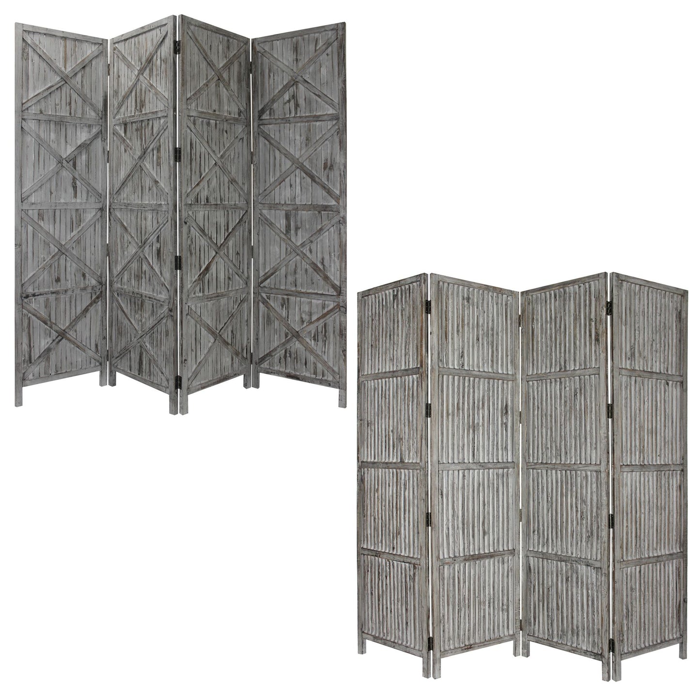 Brown Wood Screen By Homeroots - 274643 | Room Dividers | Modishstore - 3
