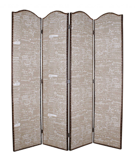 Tan Wood Galore Screen By Homeroots | Room Dividers | Modishstore
