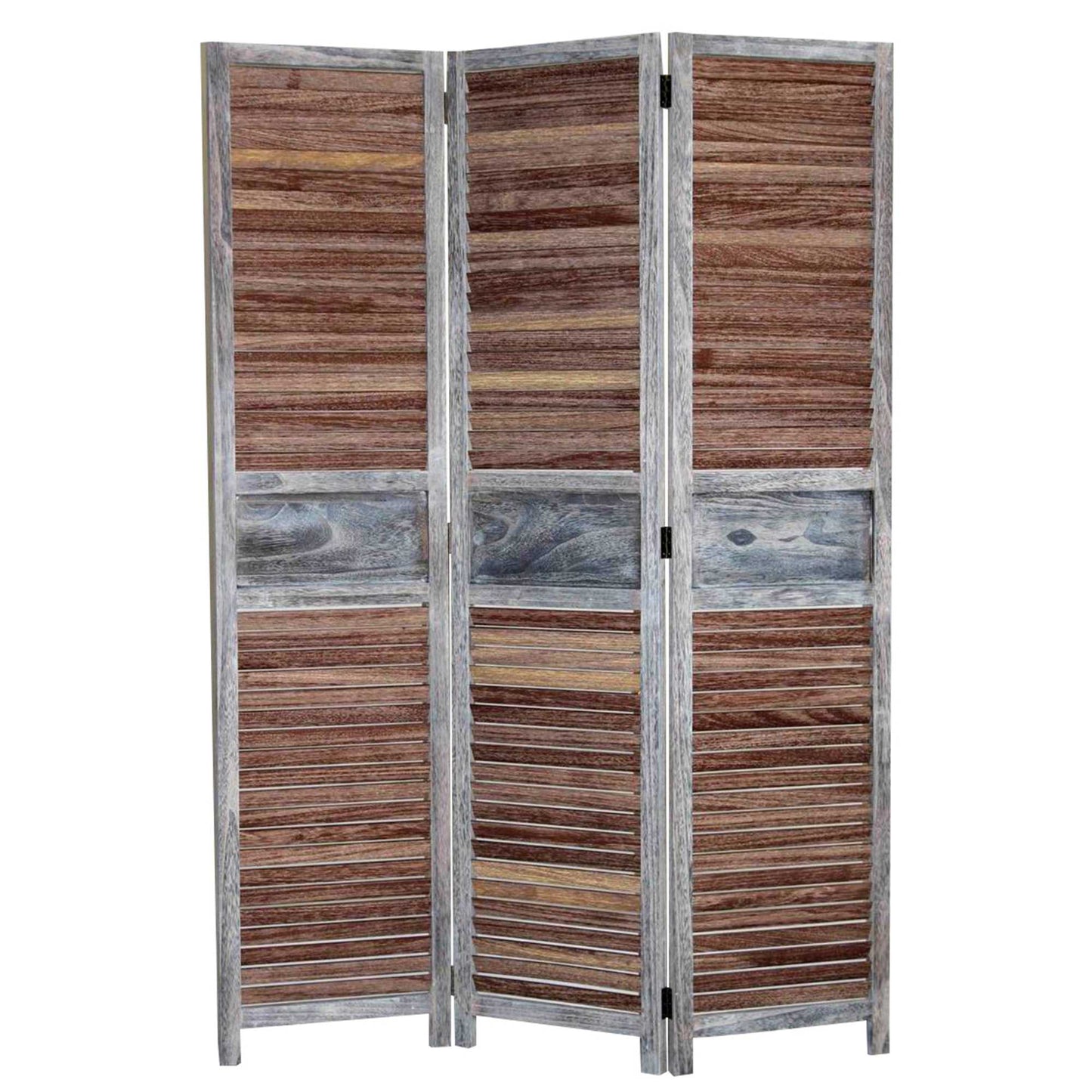 Brown Wood Screen By Homeroots - 274727 | Room Dividers | Modishstore - 2
