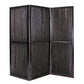 Dark Wood and Water Hyacinth 3 Panel Room Divider Screen By Homeroots | Room Dividers | Modishstore