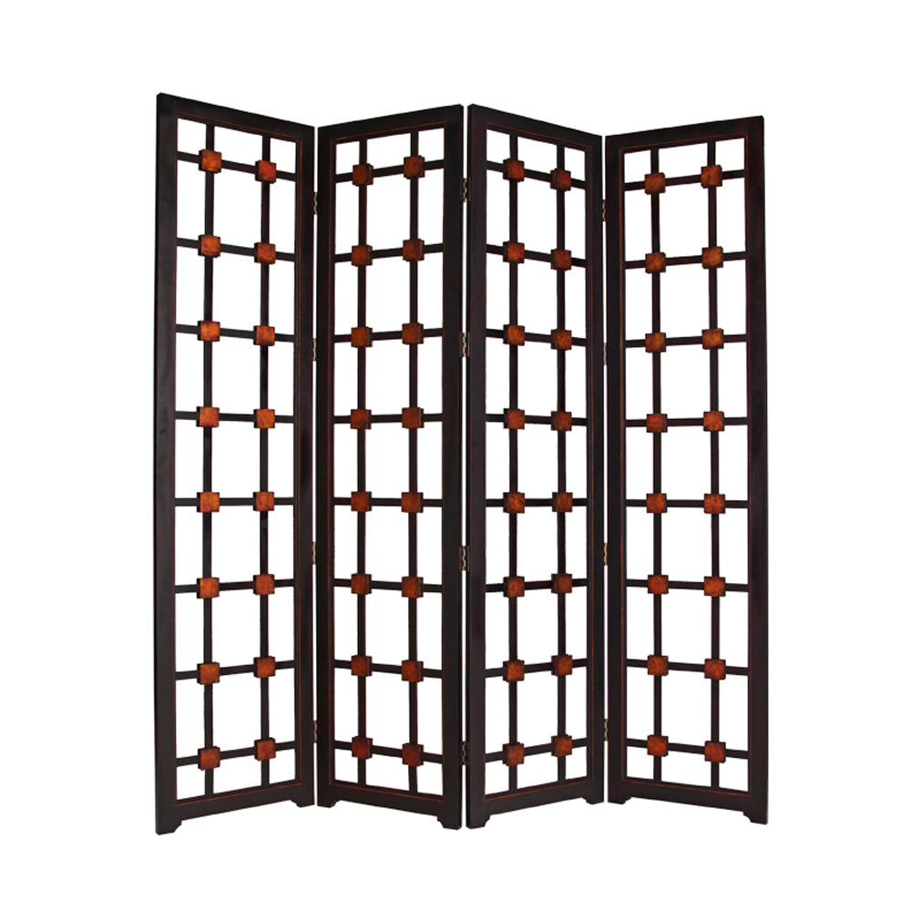 Brown Woood Screen By Homeroots | Room Dividers | Modishstore - 2