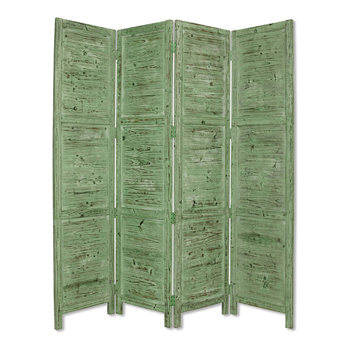 Green Wood Screen By Homeroots | Room Dividers | Modishstore