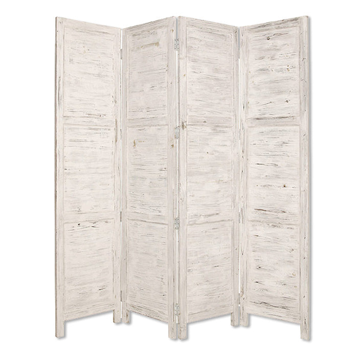 White Wood Screen By Homeroots | Room Dividers | Modishstore