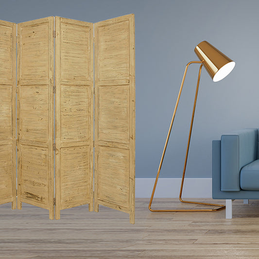 Yellow Wood Screen By Homeroots | Room Dividers | Modishstore - 2