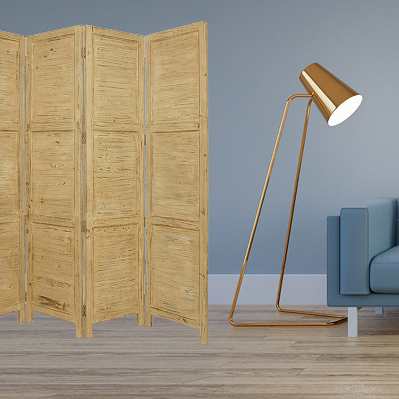 Yellow Wood Screen By Homeroots | Room Dividers | Modishstore - 2