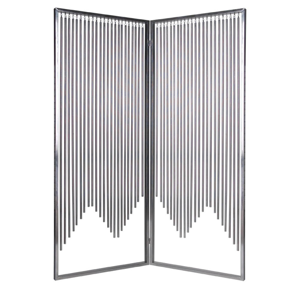 Silver Metal Screen By Homeroots - 274895 | Room Dividers | Modishstore - 3