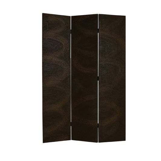 Black Wood Canvas Screen By Homeroots | Room Dividers | Modishstore