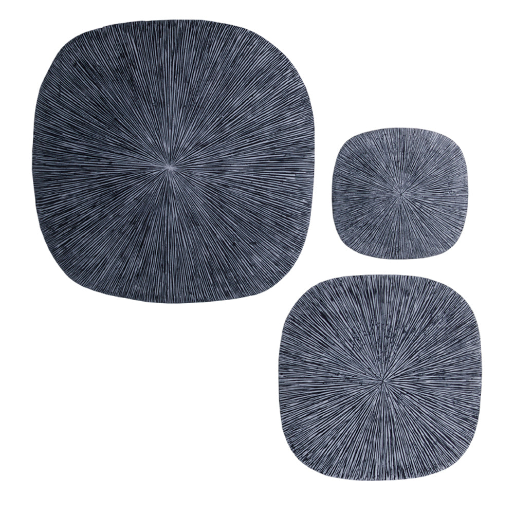 Gray, Sandstone, Ribbed, Square - Wall Decor By Homeroots | Wall Decor | Modishstore - 2