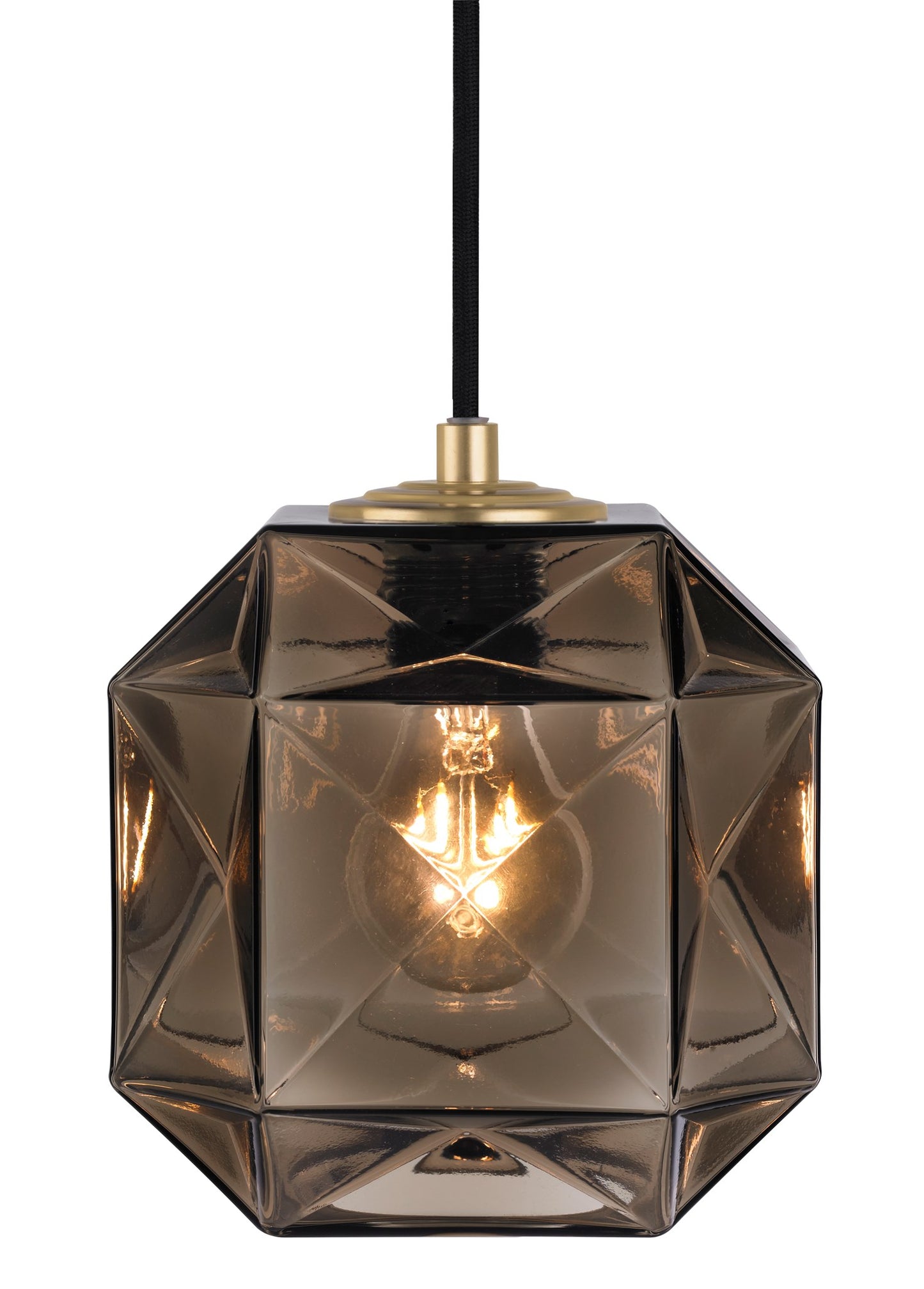 Oggetti Mimo Cube Brz W/Brass | Pendant Lamps | Modishstore