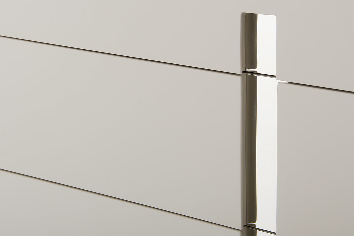 Minimalist Light Gray 3 Drawer Dresser By Homeroots | Dressers | Modishstore - 5