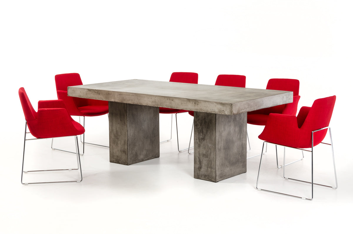 Dark Gray Concrete Dining Table By Homeroots | Dining Tables | Modishstore - 4