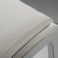 32' White Eco Leather And Steel By Homeroots | Stools | Modishstore - 3
