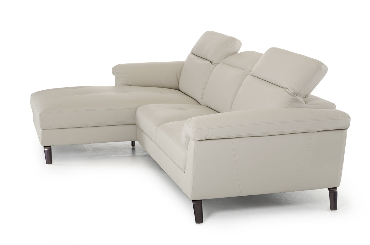 37' Light Grey Eco Leather Foam Steel and Wood Sectional Sofa By Homeroots | Sectional | Modishstore - 5