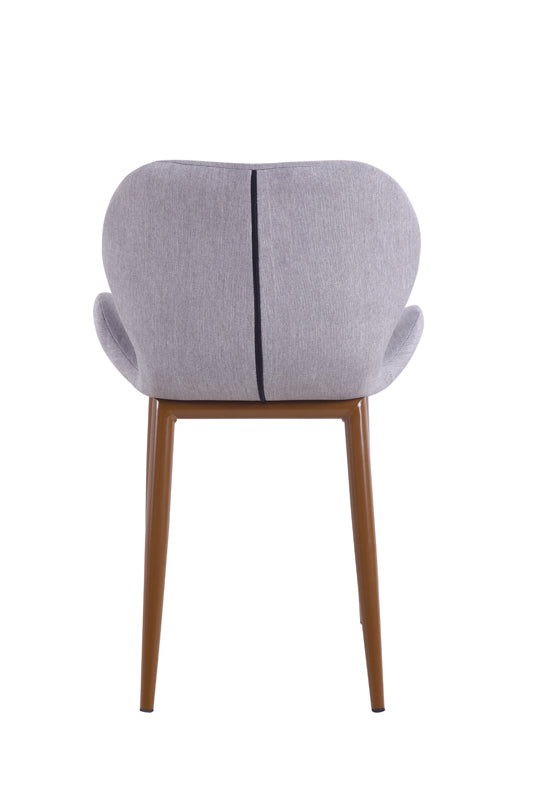 29' Grey Fabric And Metal Dining Chair By Homeroots | Dining Chairs | Modishstore - 4