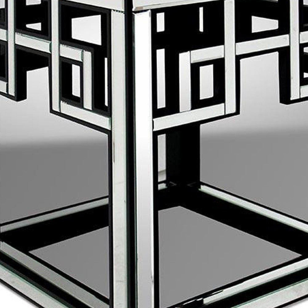 26" Mirrored Glass and MDF End Table By Homeroots | End Tables | Modishstore - 6