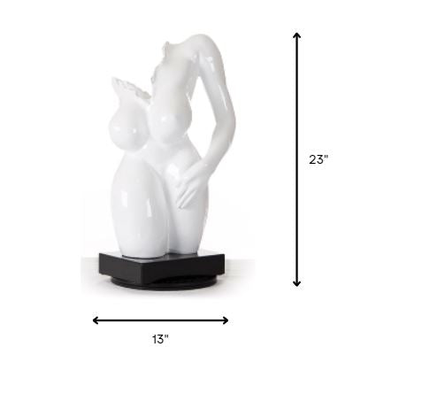 Modern White Feminine Sculpture By Homeroots | Sculptures | Modishstore - 6