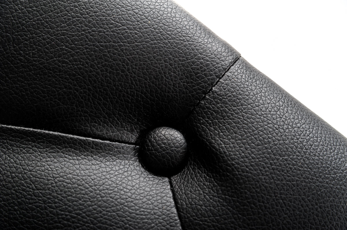 37' Black Leatherette And Rosegold Stainless Steel Dining Chair By Homeroots | Dining Chairs | Modishstore - 5