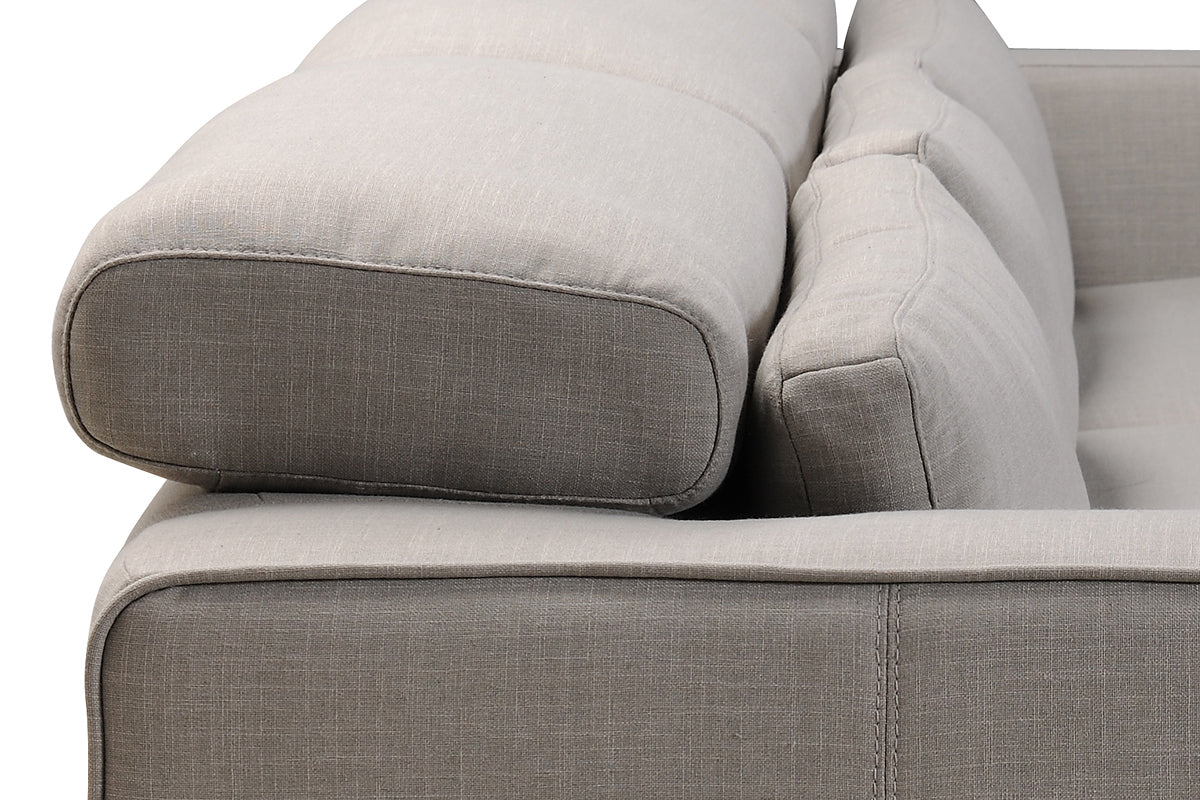 28' Fabric and Wood Sectional Sofa By Homeroots | Sectional | Modishstore - 5