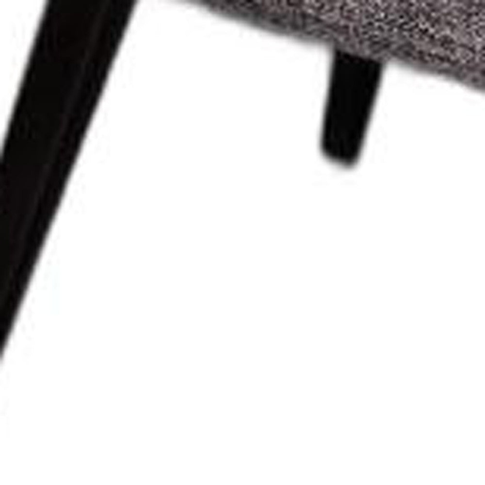 31' Grey Fabric Dining Chair With Wood Legs By Homeroots | Dining Chairs | Modishstore - 6