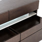 28' Brown Oak And Grey Mdf Dresser With Led Lights By Homeroots | Dressers | Modishstore - 2