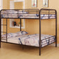 Dark Brown Metal Tube Full Over Full Bunk Bed By Homeroots | Beds | Modishstore