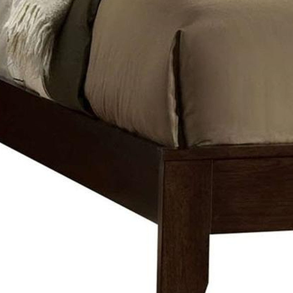 Espresso Rubber And Tropical Wood California King Bed By Homeroots | Beds | Modishstore - 5