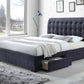 Dark Gray Fabric Queen Bed With Storage By Homeroots