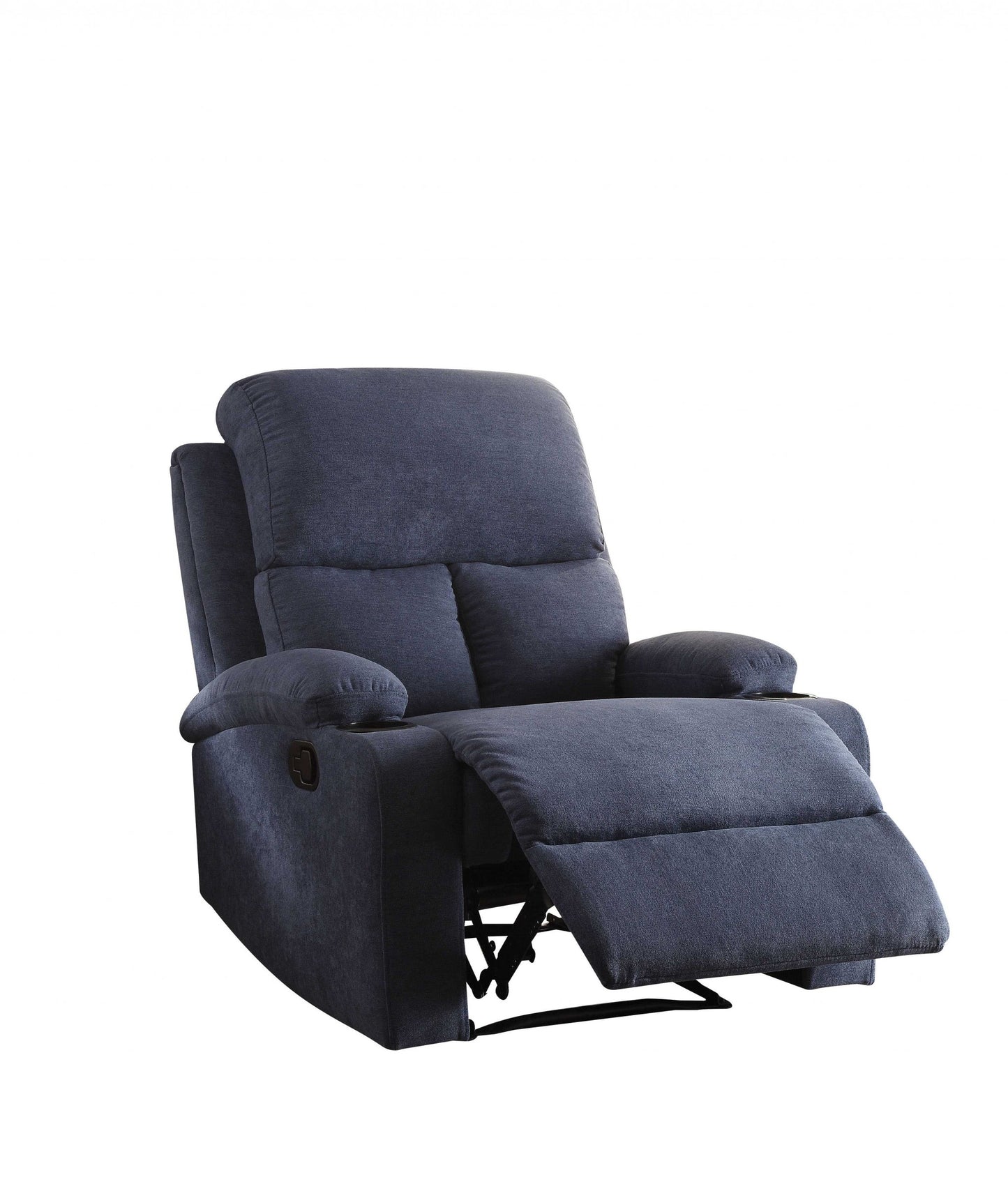 Blue Linen Fabric Recliner By Homeroots | Recliners | Modishstore