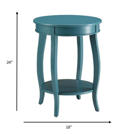 Pop of Color Teal Side or End Table By Homeroots | End Tables | Modishstore - 5