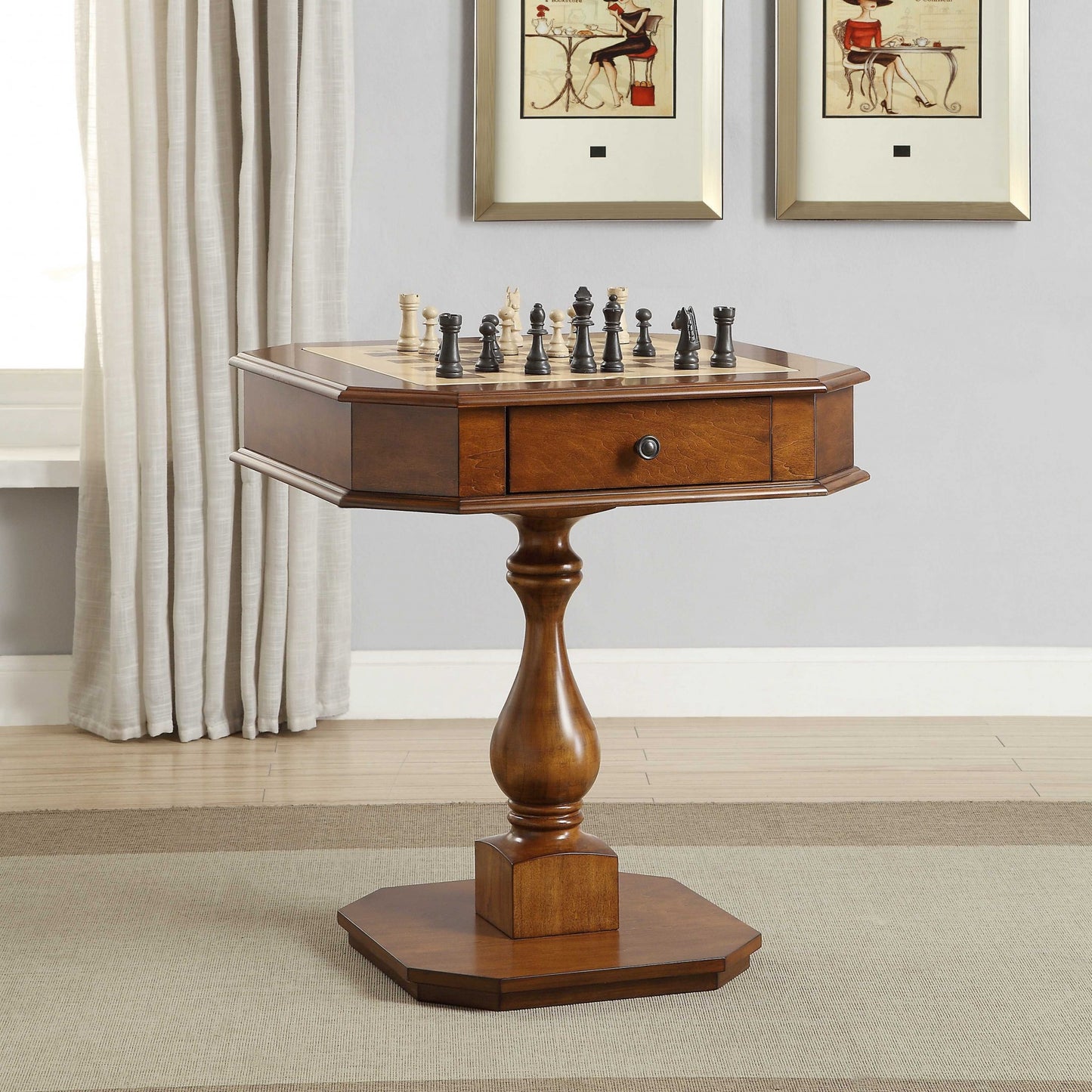 28" X 28" X 31" Cherry Mdf Game Table By Homeroots | Console Tables | Modishstore