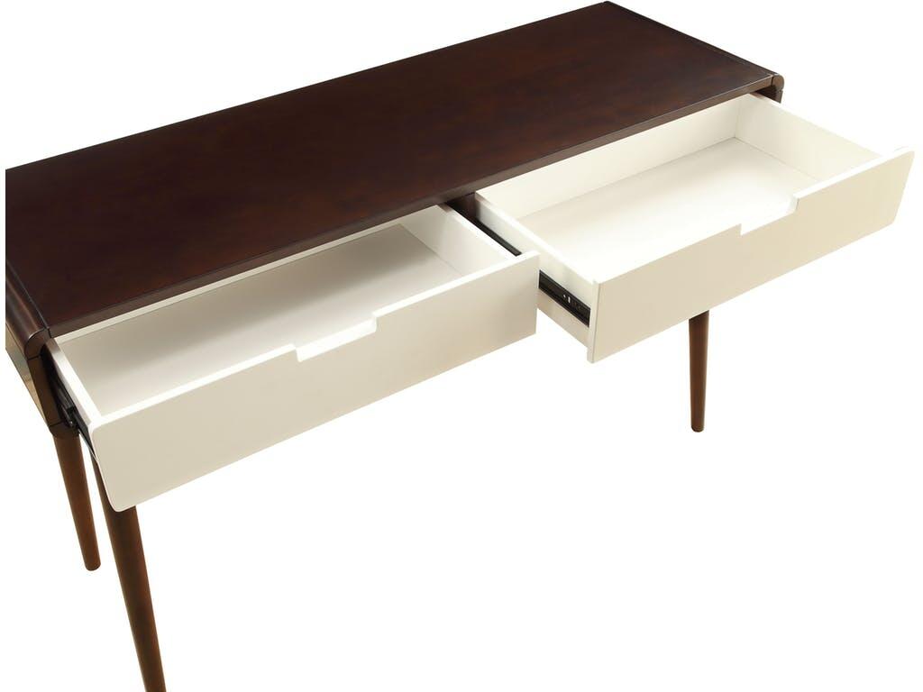 Mahogony and White Double Drawer Console Table By Homeroots | Console Tables | Modishstore - 4